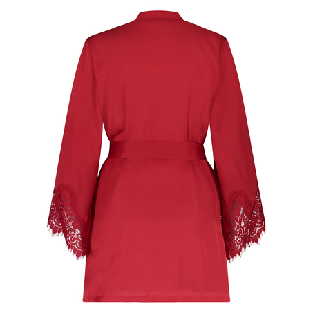 Kimono Lace Satin, Rojo