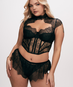 Top Lace Camille, Negro