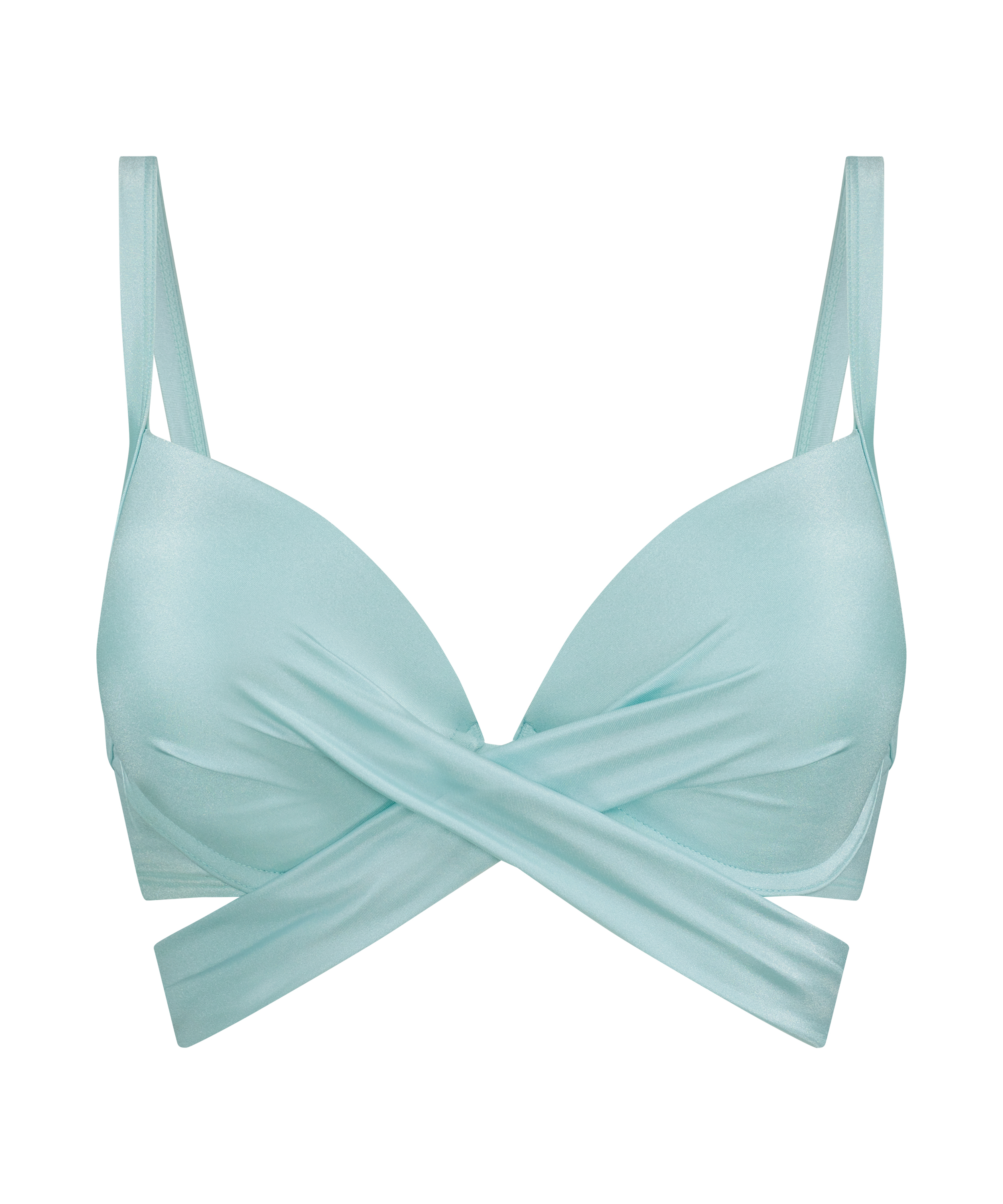 Top de bikini push-up con aros y relleno Sydney, Azul, main