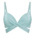 Top de bikini push-up con aros y relleno Sydney, Azul