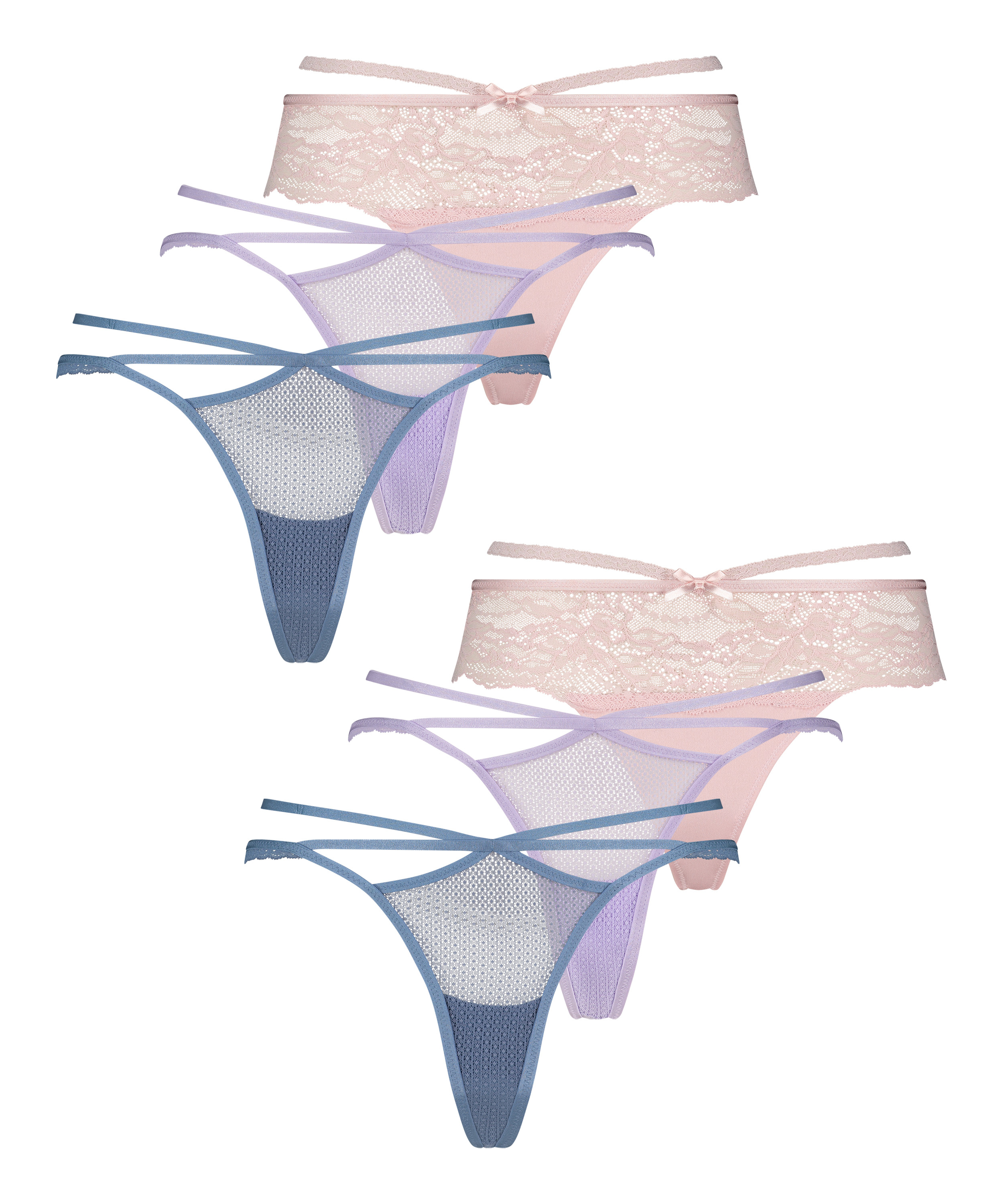 Lote de 6 braguitas brasileñas, Azul, main