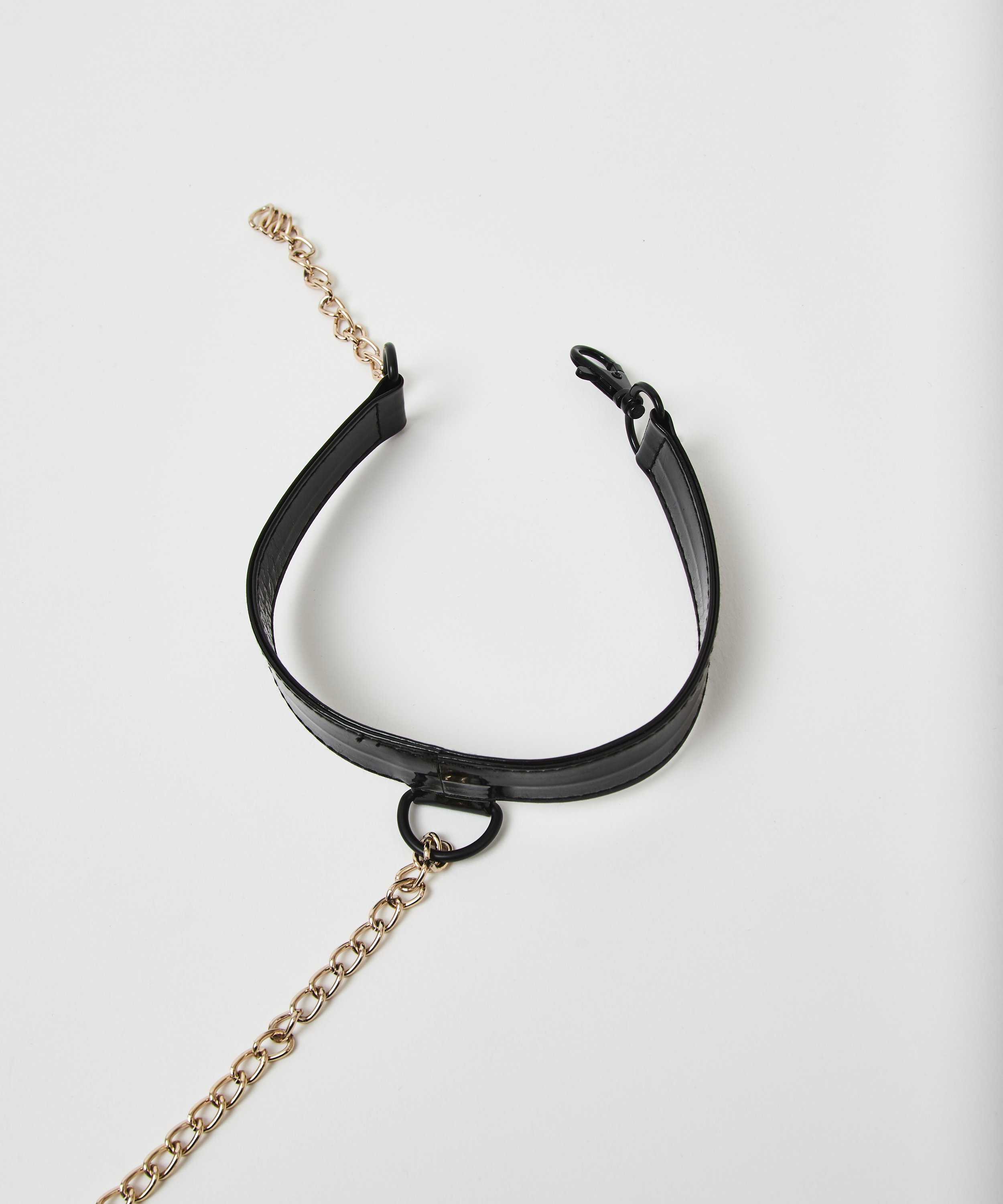 Bodi con arnés y gargantilla Private, Negro, main