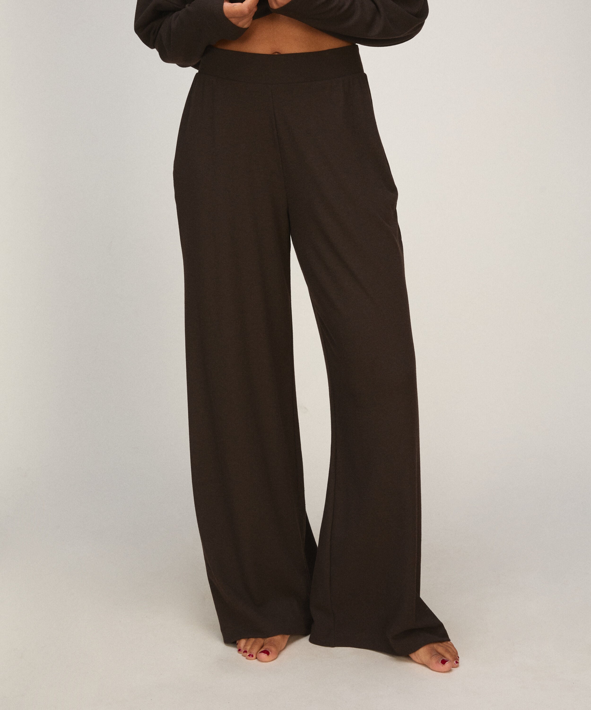 PANT WL PREMIUM RIB JERSEY, Marrón