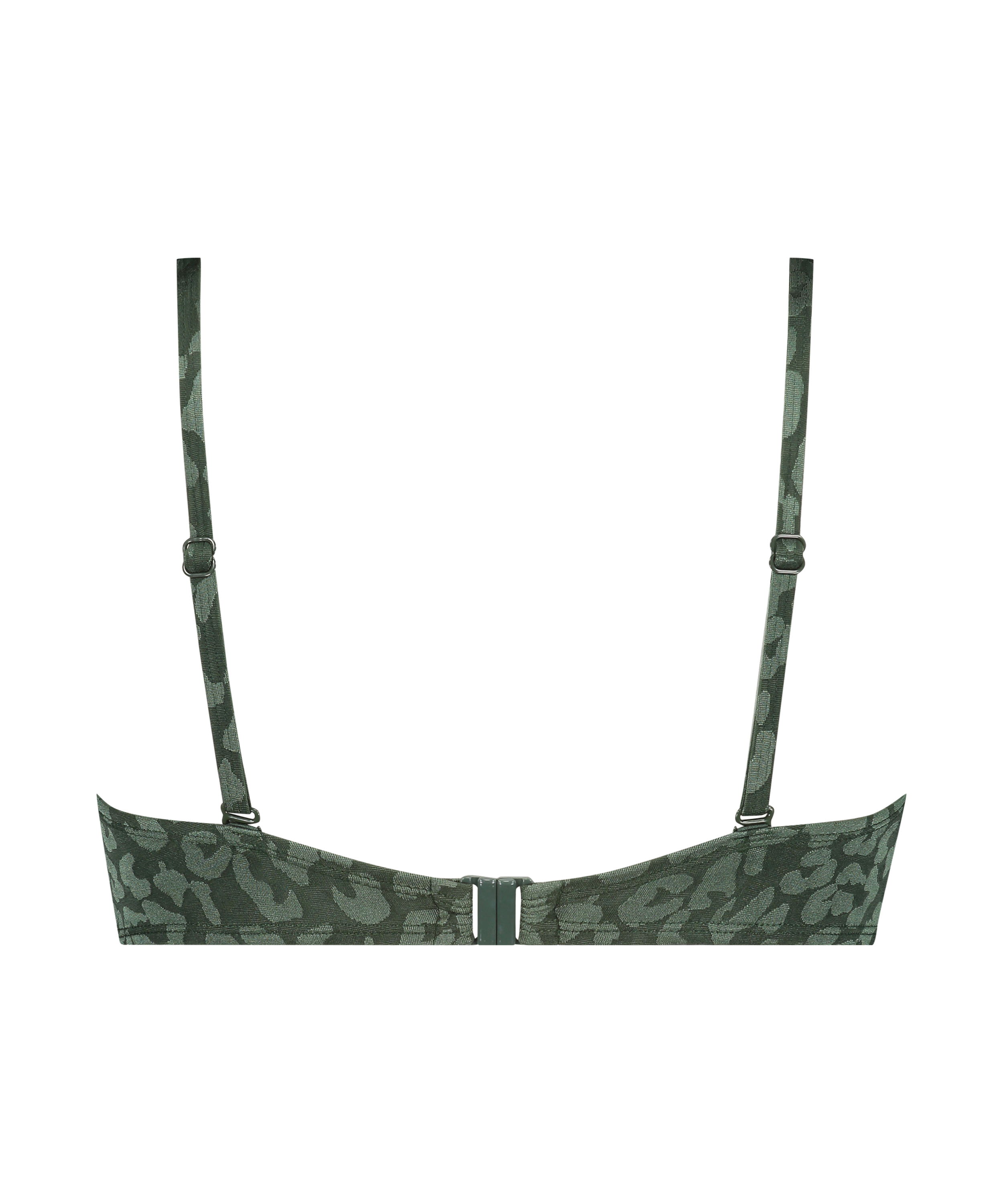 Top de bikini push-up con aros y preformado Copa A - E, Verde, main