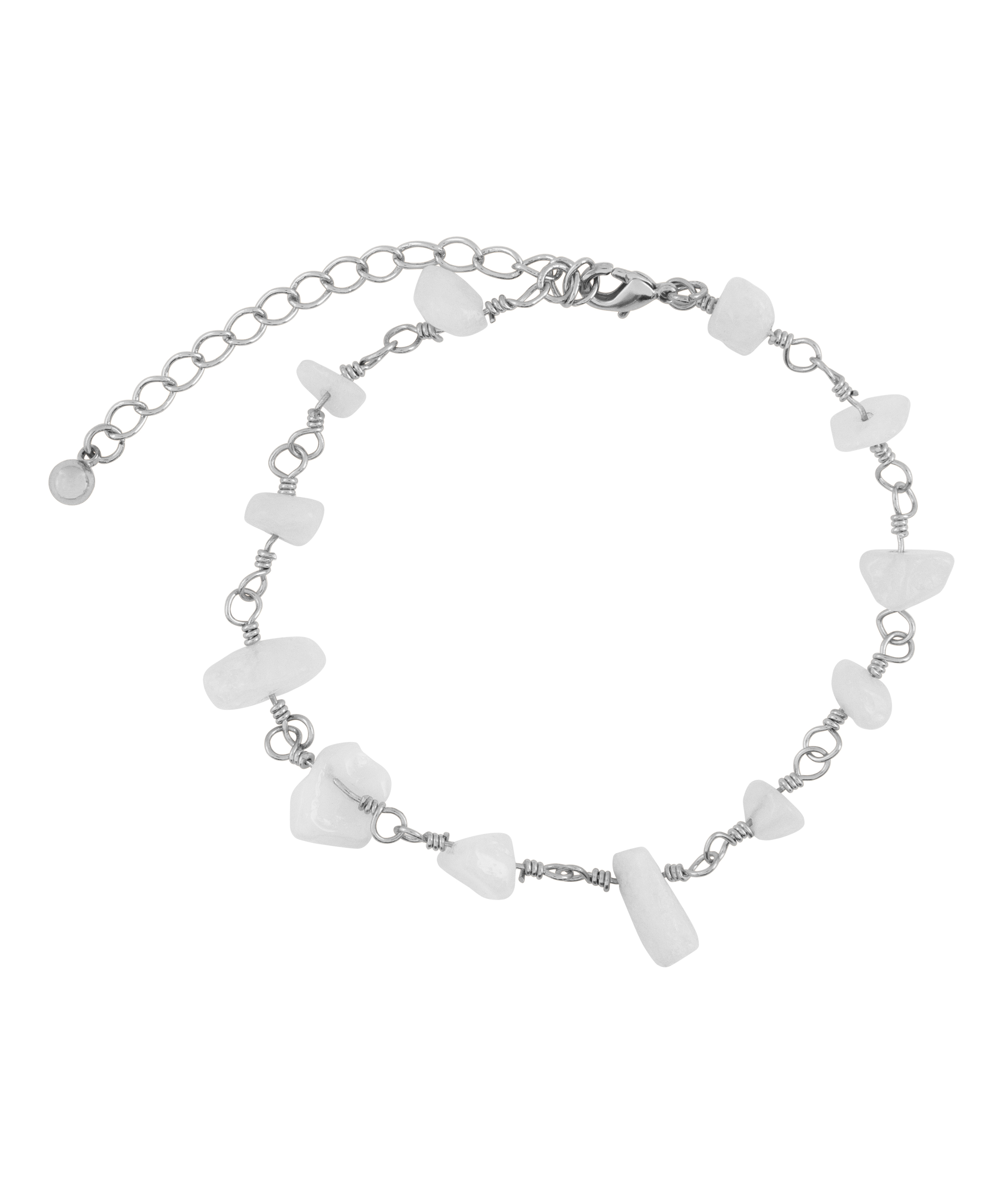 Pulsera de piedras, Gris, main