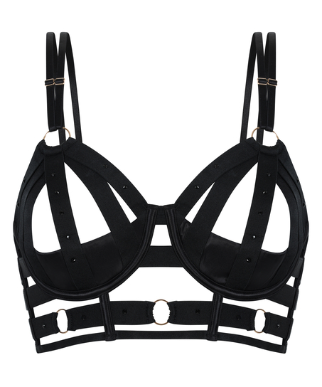 Sujetador «longline» sin aros preformado Athena, Negro