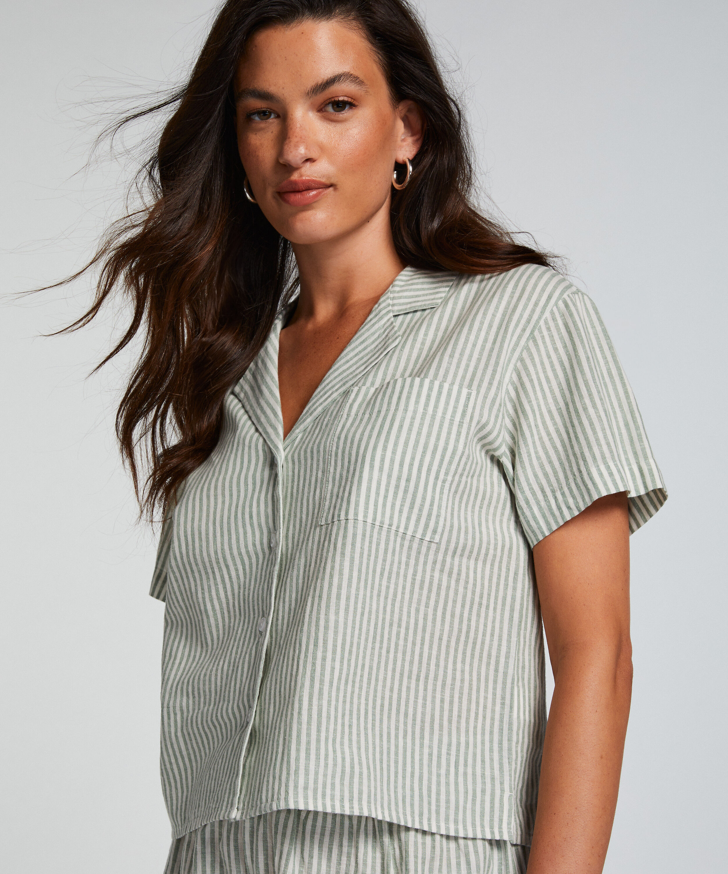 Top de pijama Lino, Verde