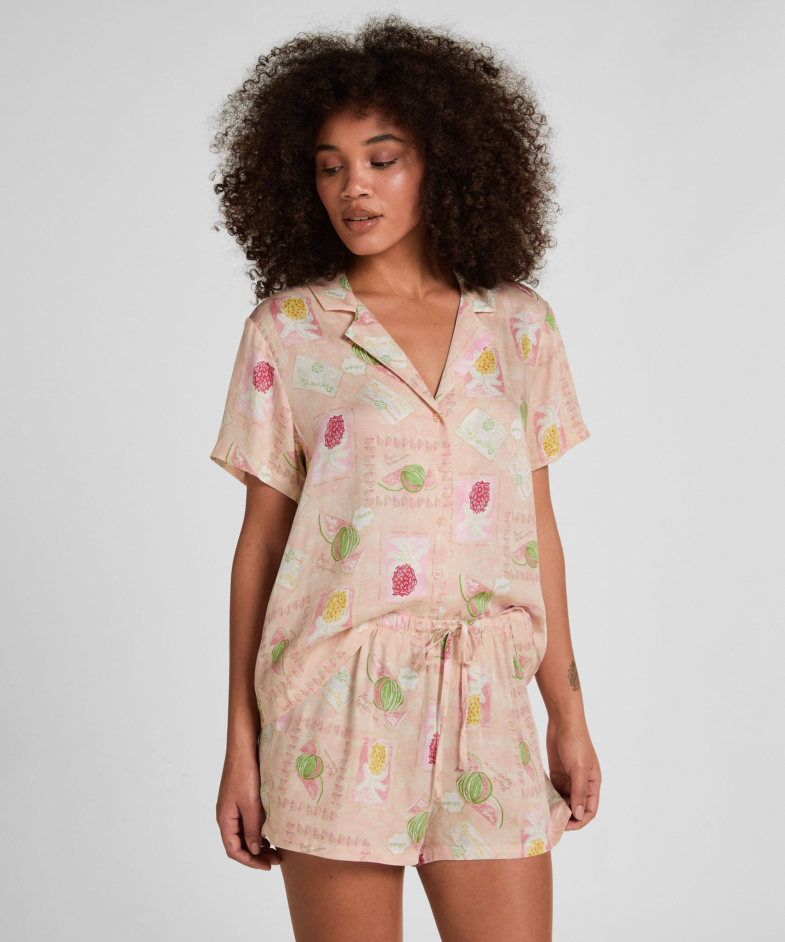 Short de satén, Naranja Short de satén, Naranja