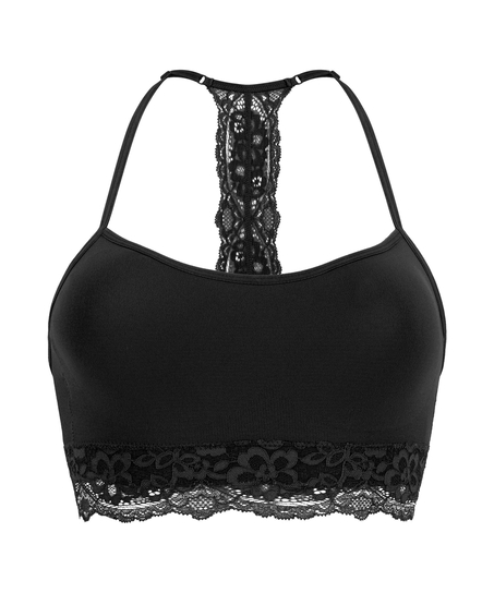 Bralette sin costuras Marine, Negro