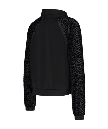 HKMX Chaqueta Leopardo, Negro