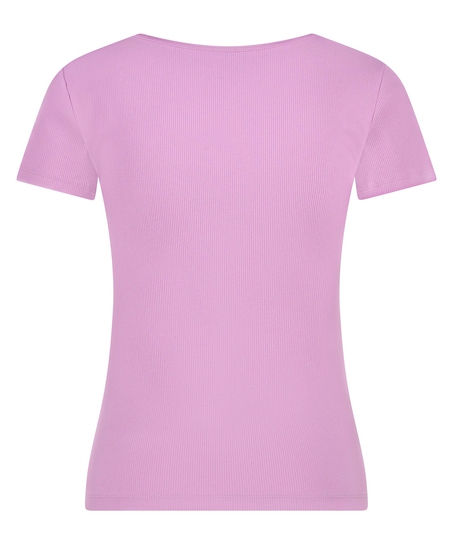Top de pijama Henley, Morado