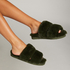 Zapatillas Fake Fur, Verde