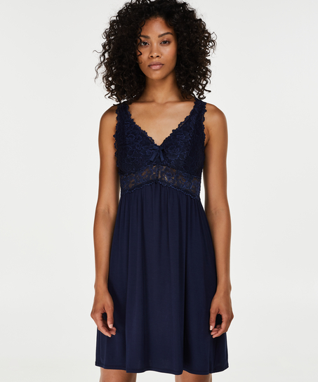 Vestido combinación Modal Lace, Azul