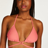 Top de bikini de triángulo con abalorios Sicilia, Naranja