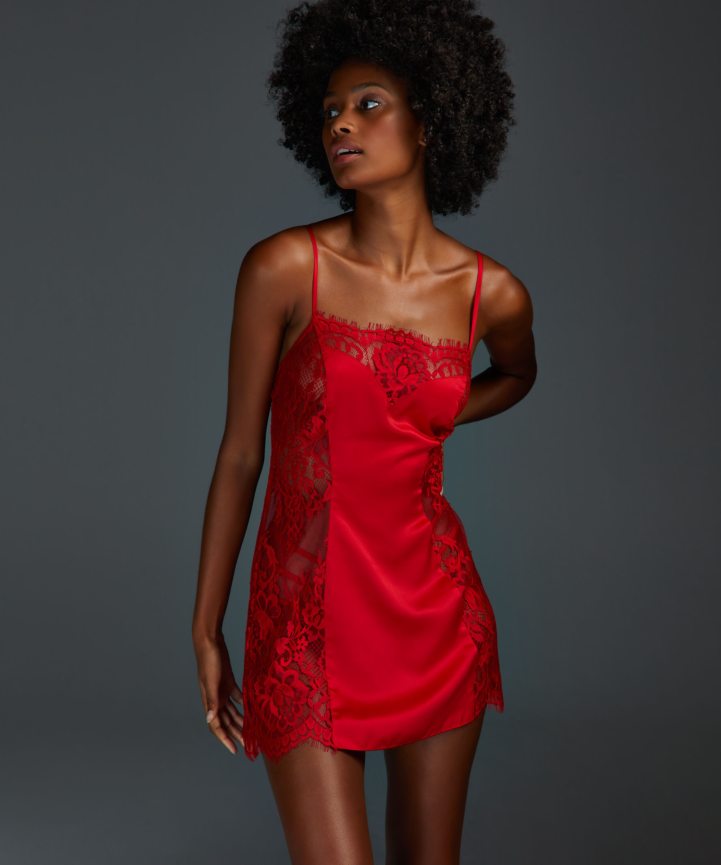 Vestido tipo camis&oacute;n Jennifer, Rojo