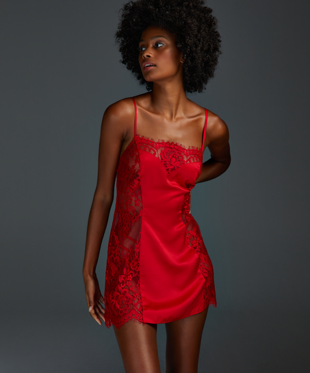 Vestido tipo camis&oacute;n Jennifer, Rojo