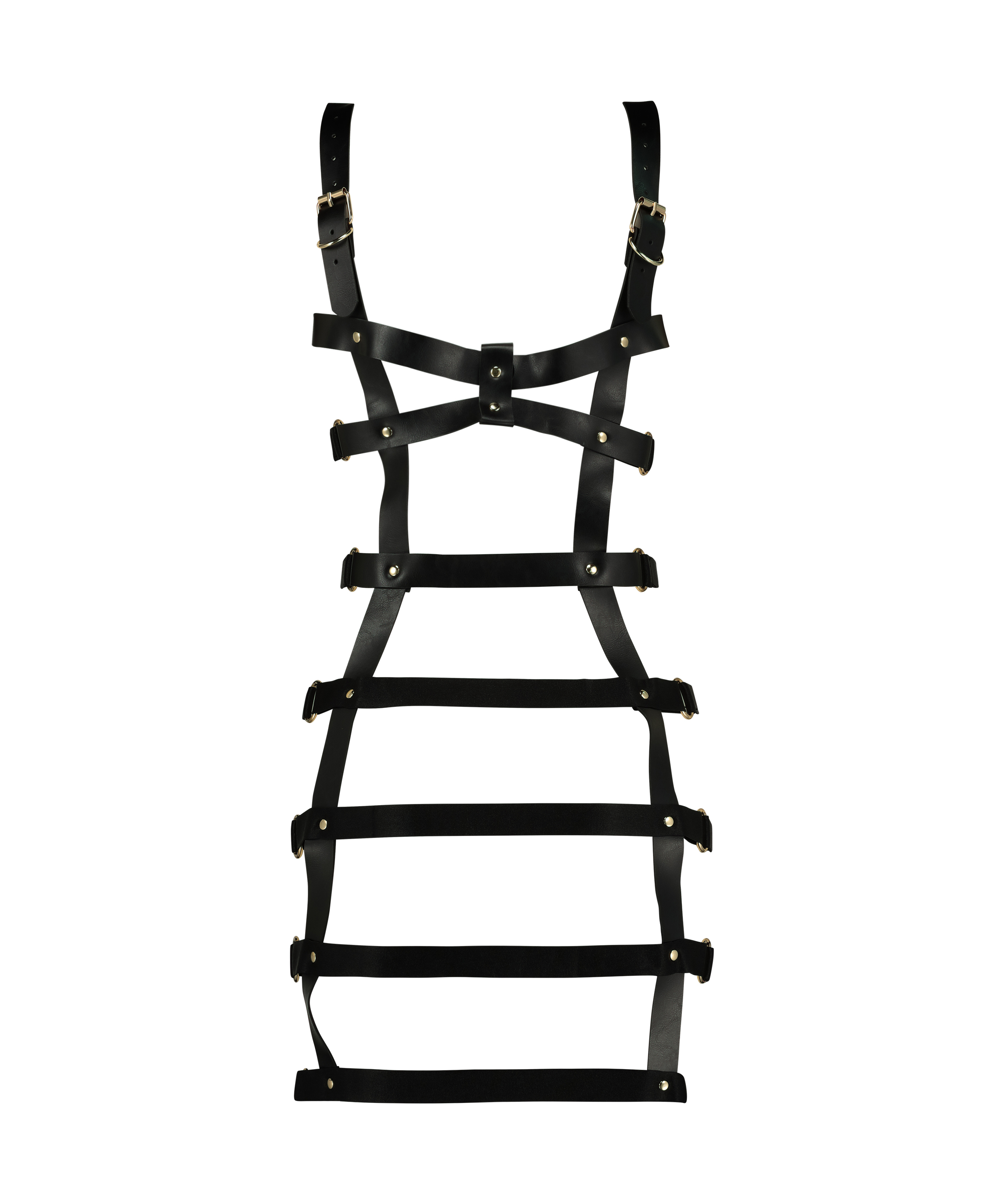 Vestido con arn&eacute;s Strappy Private, Negro, main