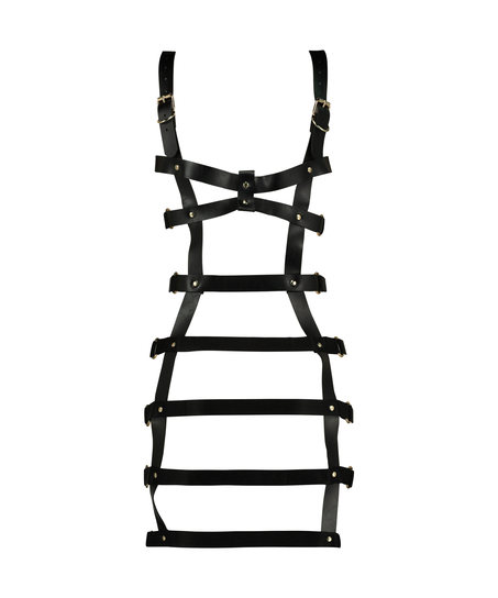 Vestido con arn&eacute;s Strappy Private, Negro