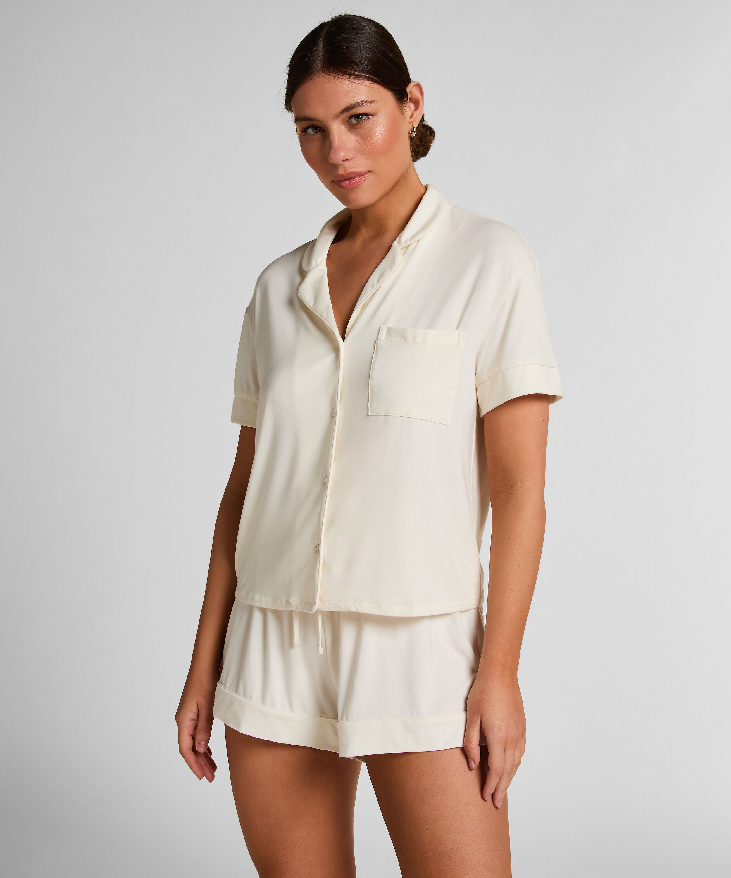 Pantalón corto de jersey Essential, Blanco Pantalón corto de jersey Essential, Blanco