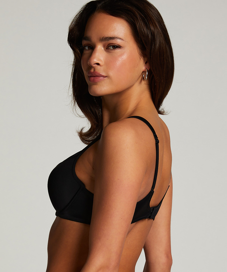 Sujetador de aros preformado Satin Fleece, Negro