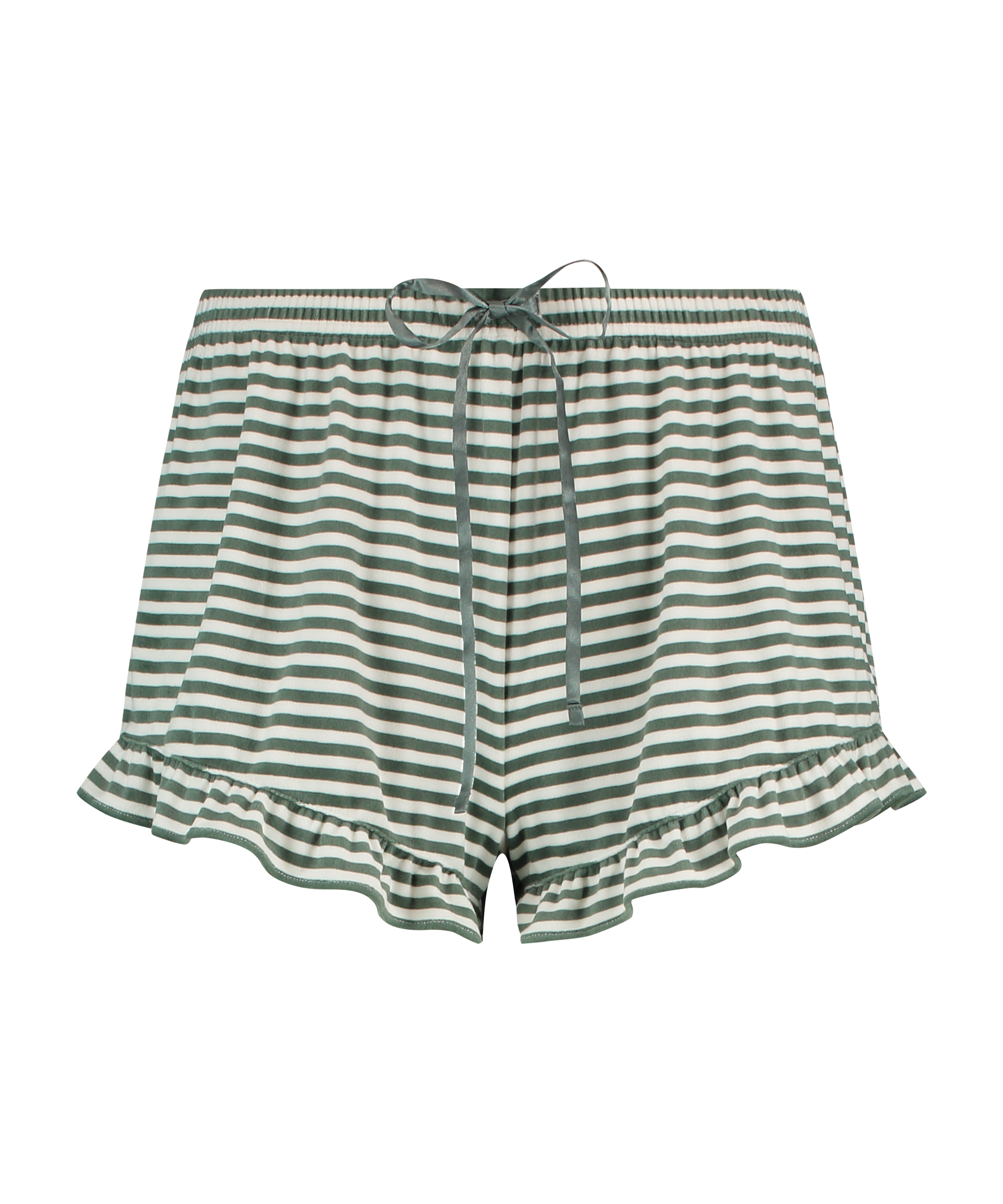 Pantalones cortos Velours Ruffle, Verde, main