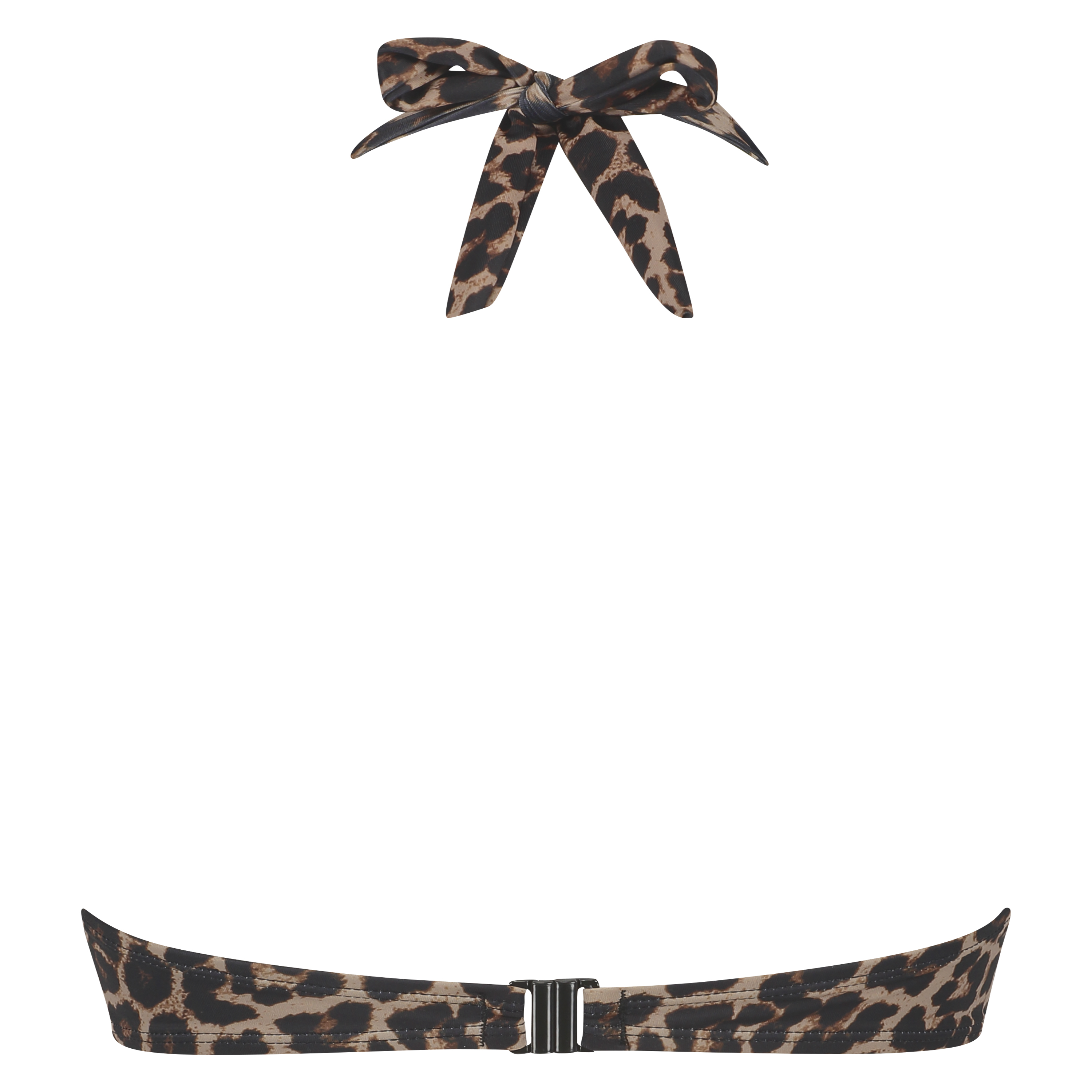 Top de bikini de aros push-up preformado Leopard, Beige, main