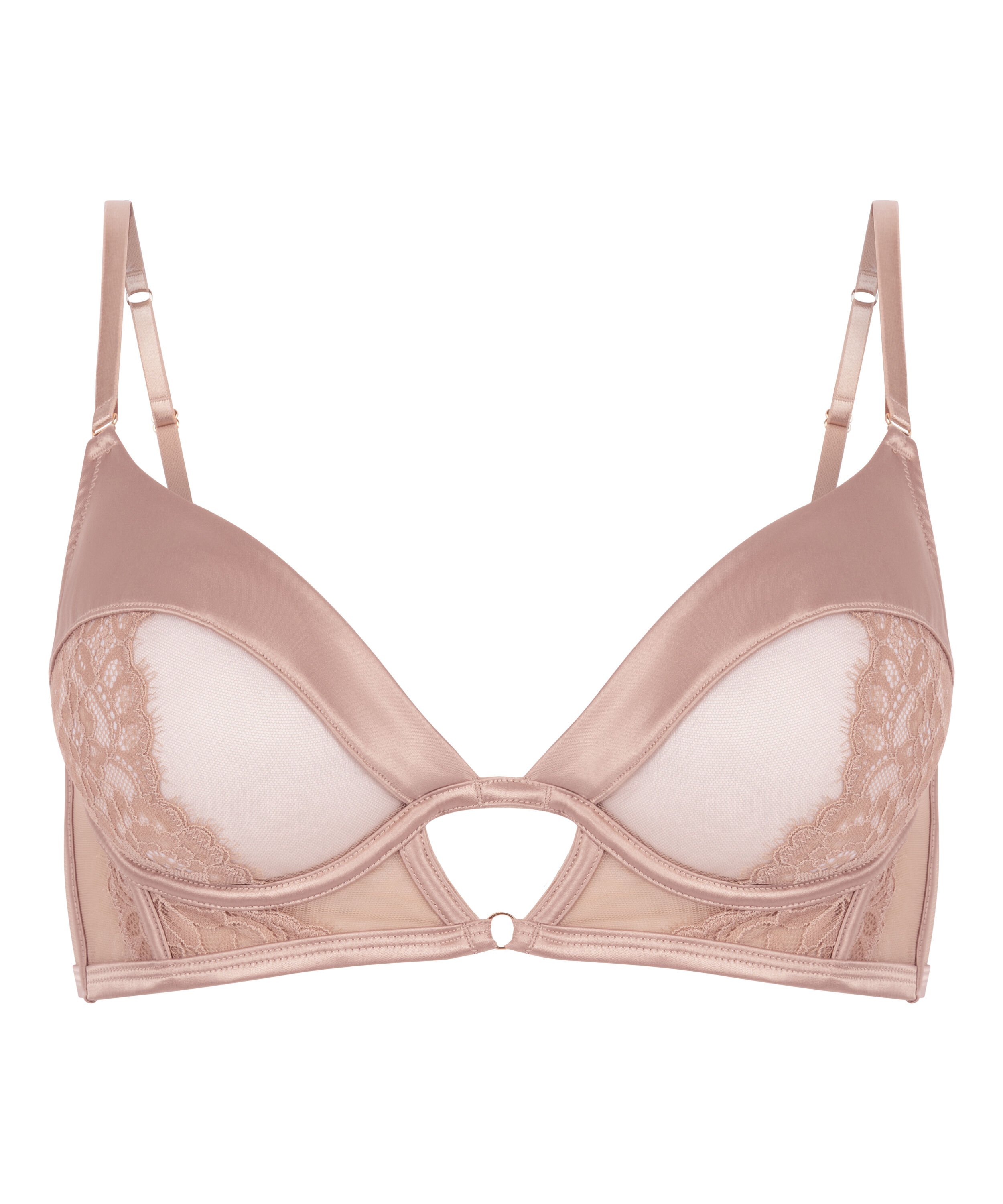 Sujetador longline de aros no preformado Nisha, Beige