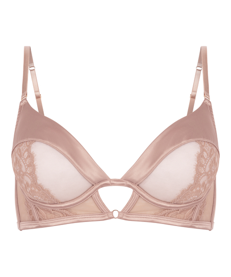 Sujetador longline de aros no preformado Nisha, Beige