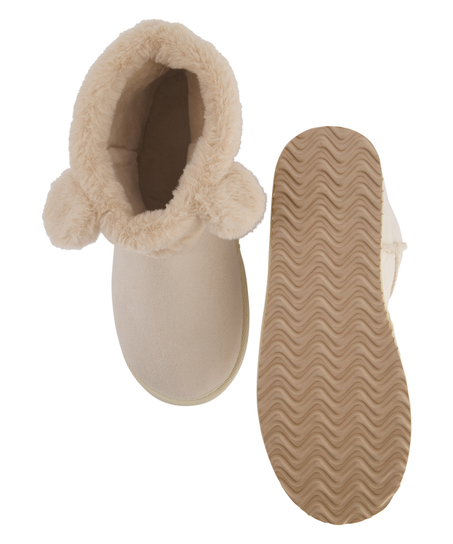 Zapatillas de tejido Suede, Beige