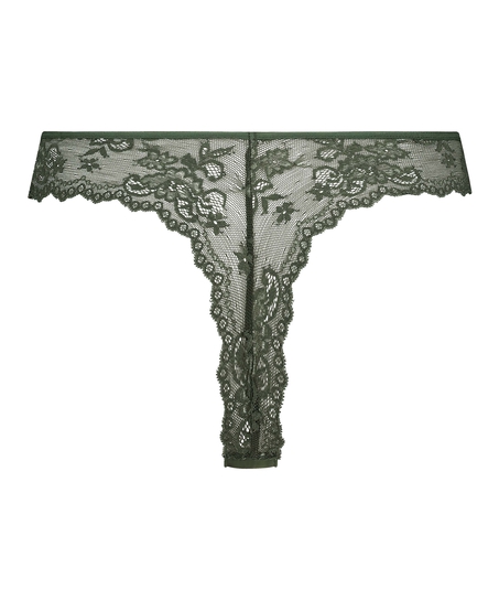 Invisible Tanga Lace Back, Verde