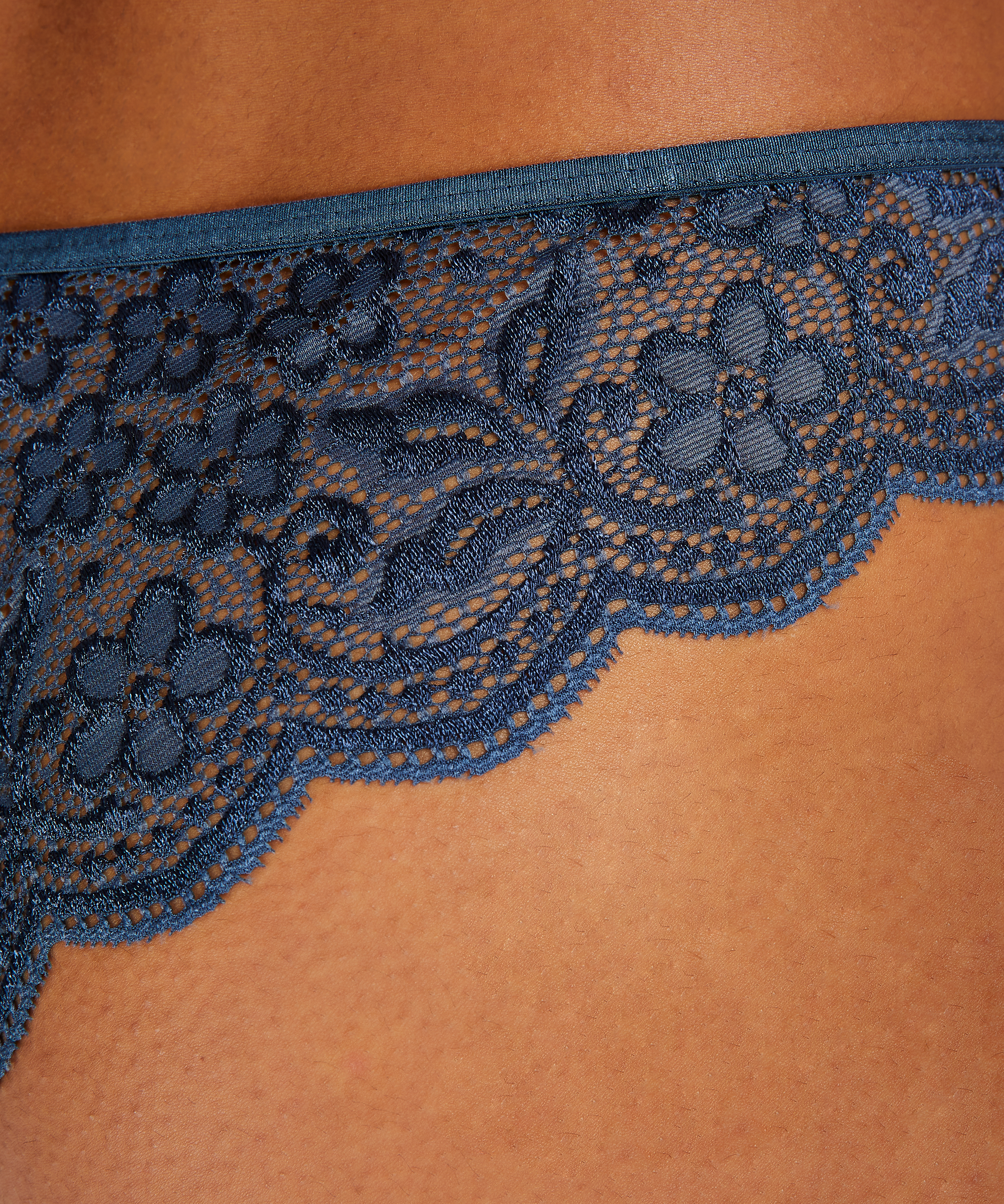 Braguita brasile&ntilde;a de pierna Lace, Azul, main