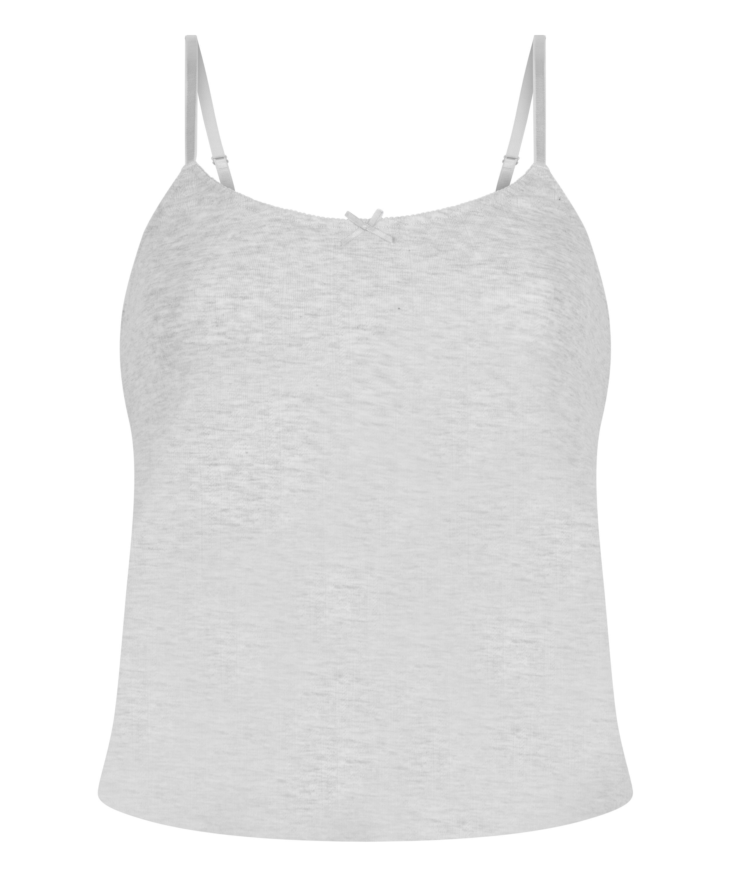 Top de pijama en pointelle, Gris