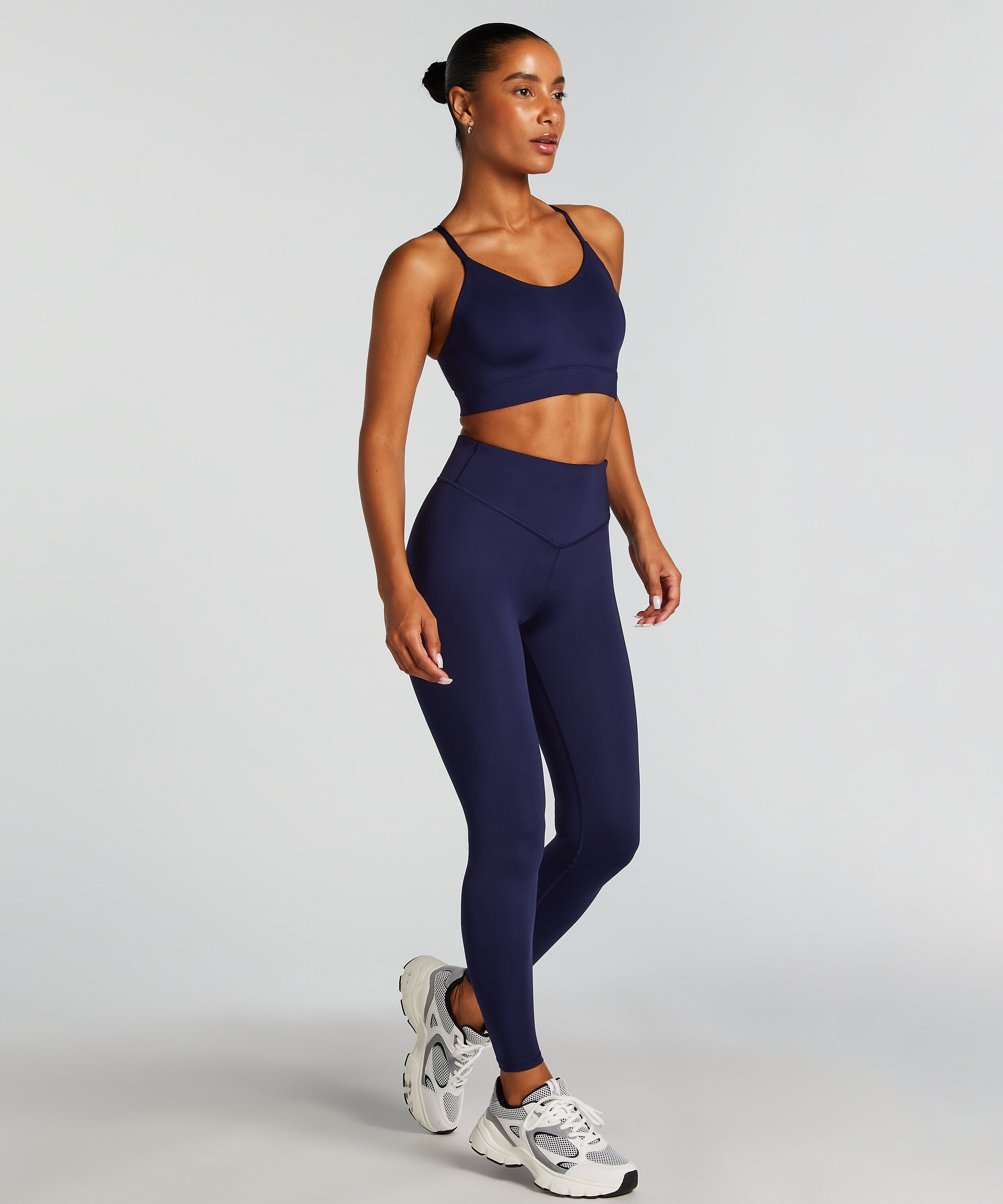 HKMX Leggings de talle alto, Azul