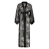 Kimono largo de gasa lotus, Negro