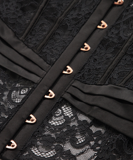 Bustier con aros preformado Amelia, Negro