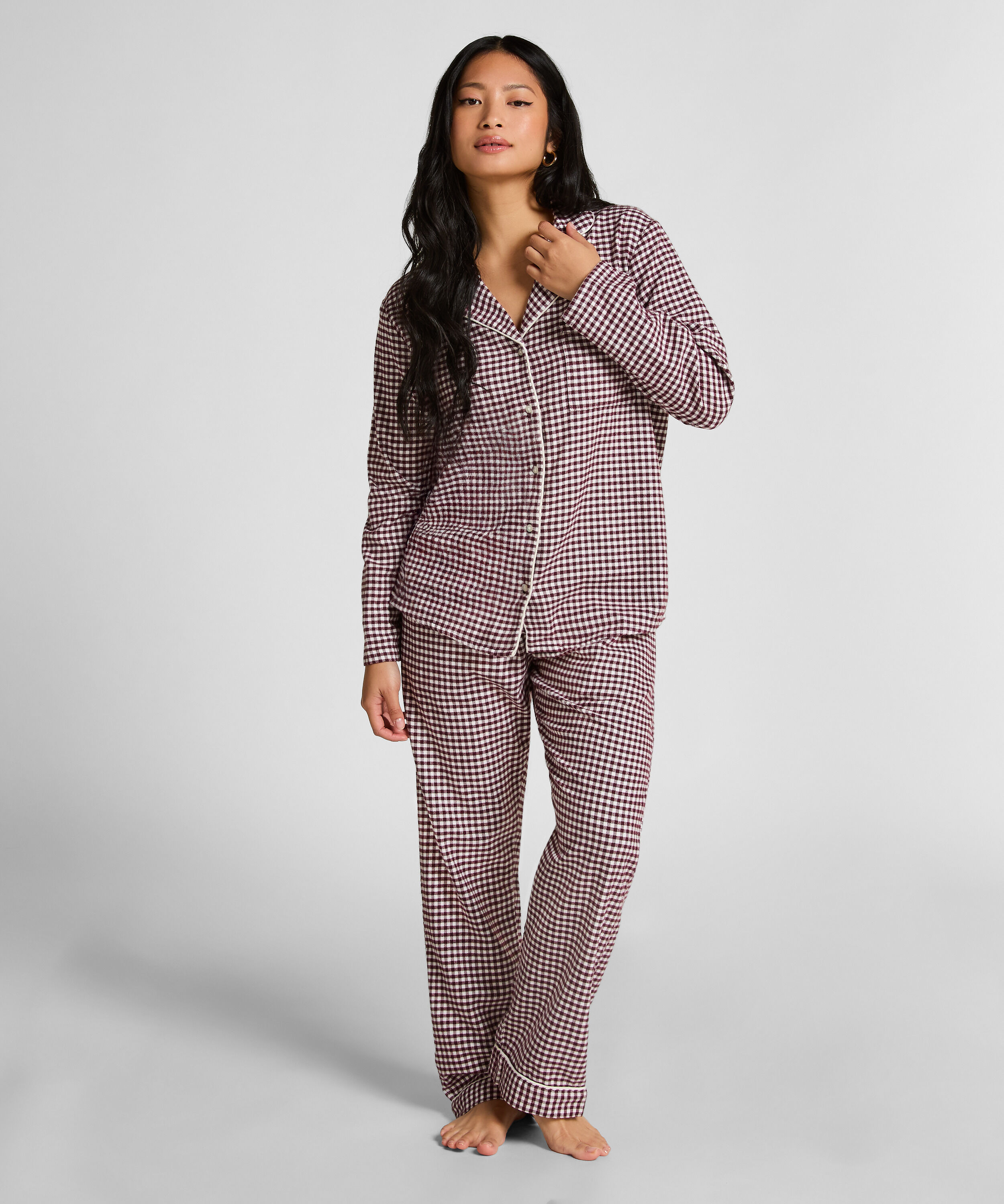 Top de pijama Flanel Essentials, Morado