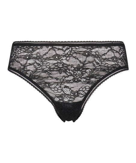 Tanga de tiro alto Lyla, Negro