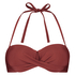 Top de bikini de aros push-up preformado Cali Doutzen Copas A-E, Rojo