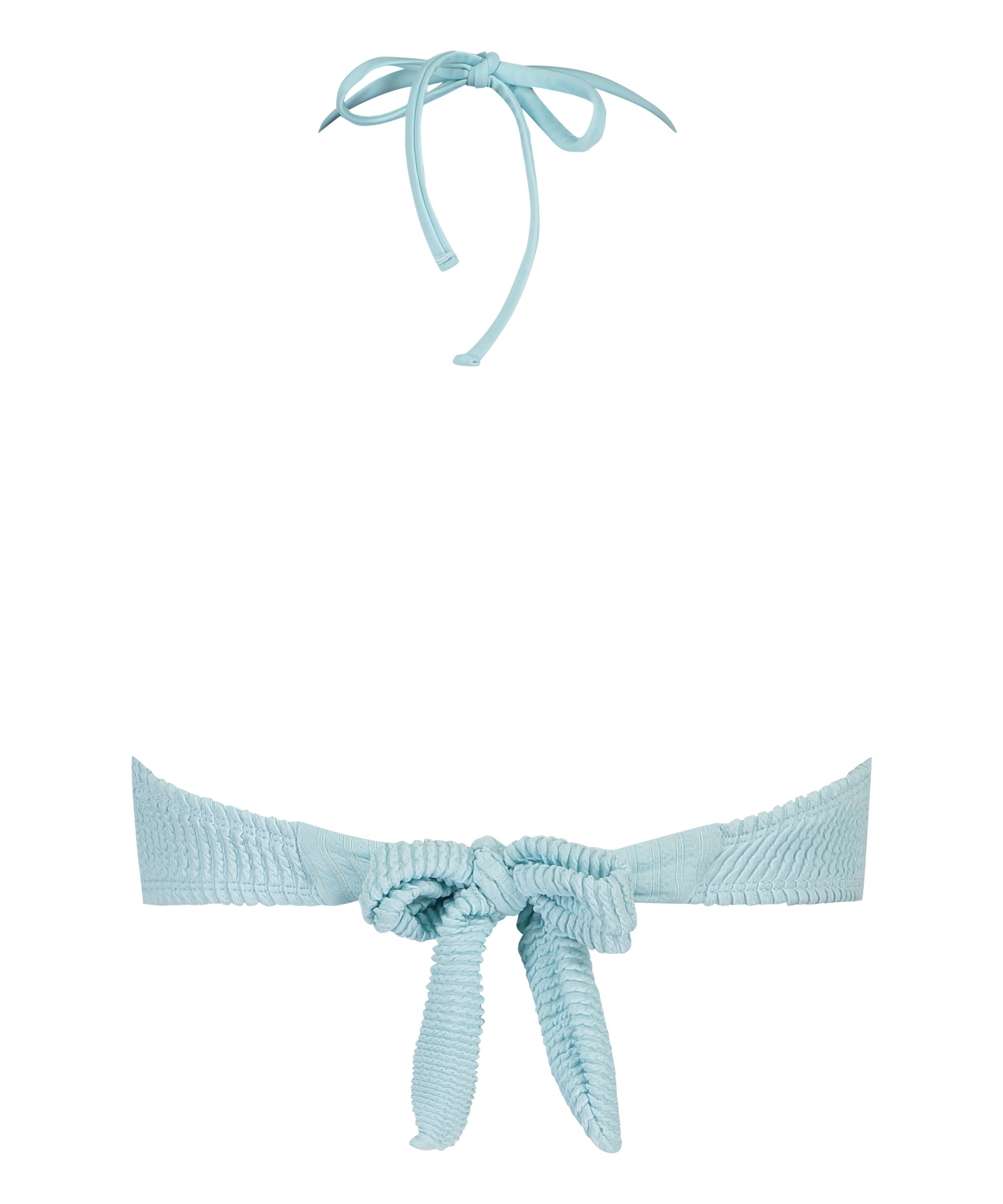 Top de bikini bandeau Crinkle, Azul, main
