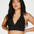 Bralette halter preformado Rosalyn, Negro