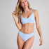 Tanga de tiro alto Dianne, Azul
