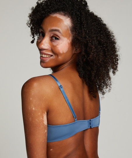﻿Sujetador con aros preformado Plunge, Azul