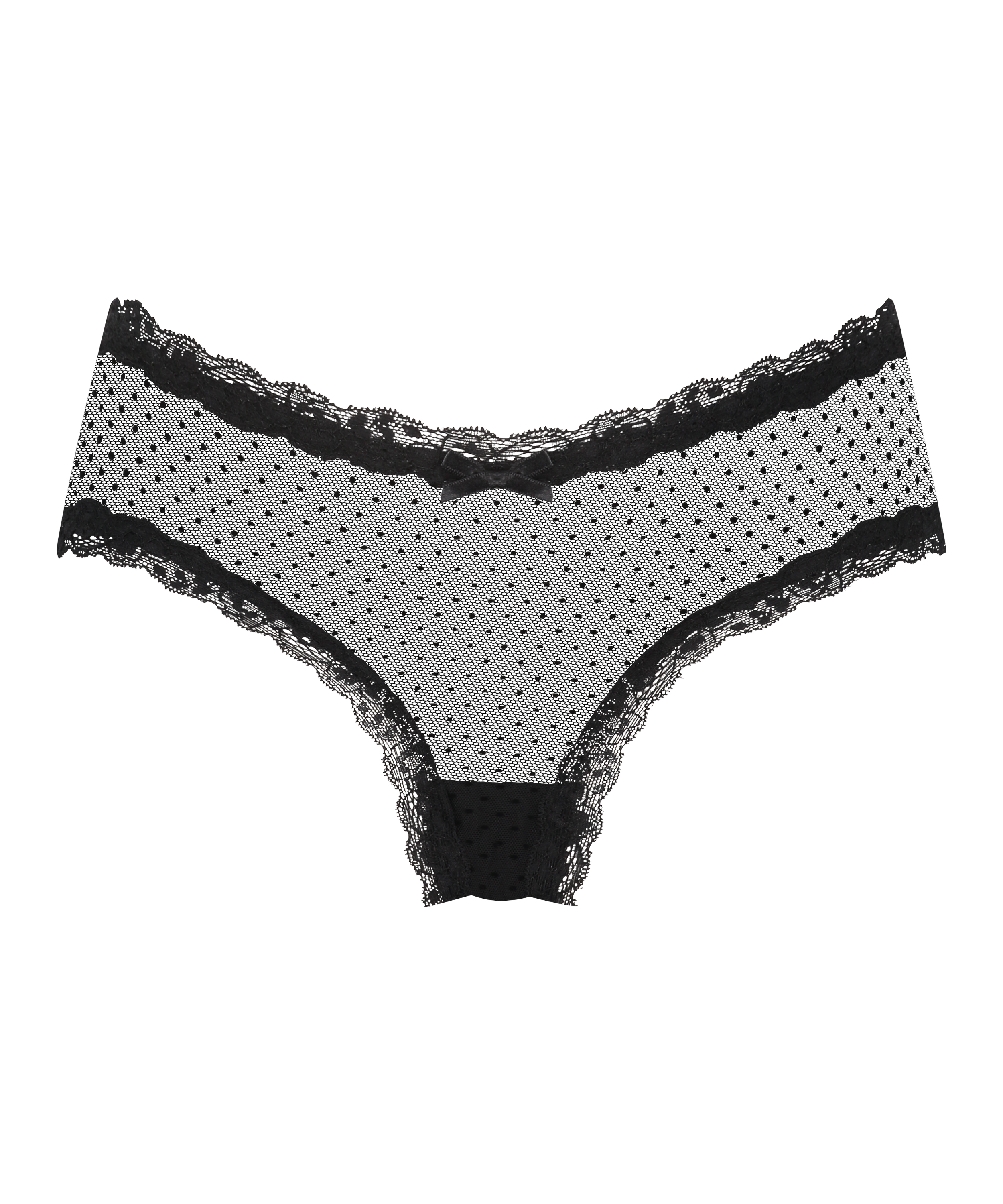 Brasile&ntilde;a en forma de V burn-out mesh, Negro, main