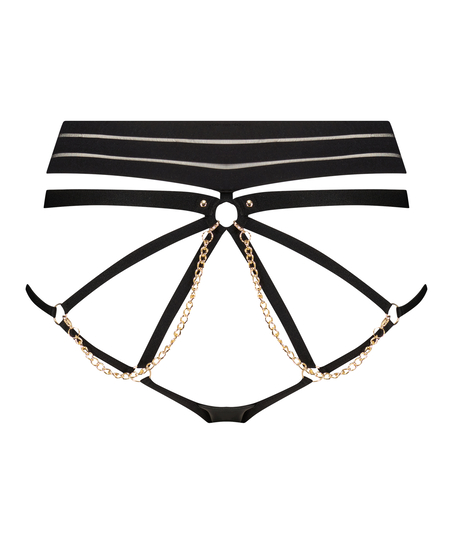 Brasileña de entrepierna abierta Domantrix, Negro