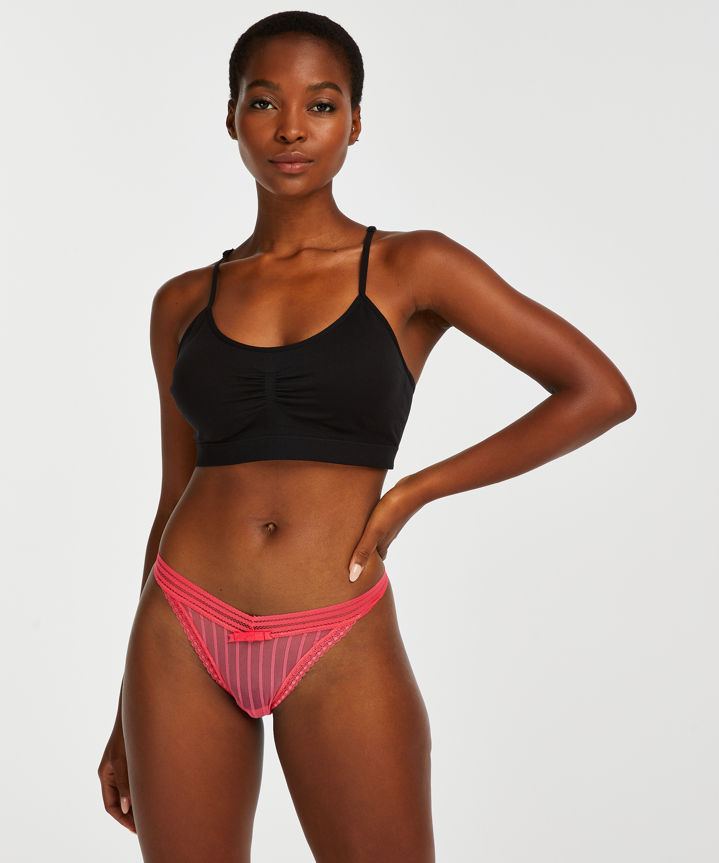 Tanga de corte bajo Kira, Rojo, main