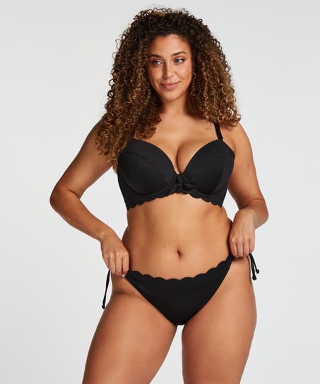 Braguita de bikini Scallop, Negro