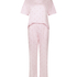 Juego de pijama en algod&oacute;n estampado, Rosa