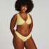 Braguita de Bikini de Corte Alto Scallop, Amarillo