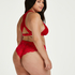 Braguita brasile&ntilde;a de pierna alta Iva Curvy, Rojo