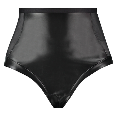 Tanga de corte alto Manu, Negro